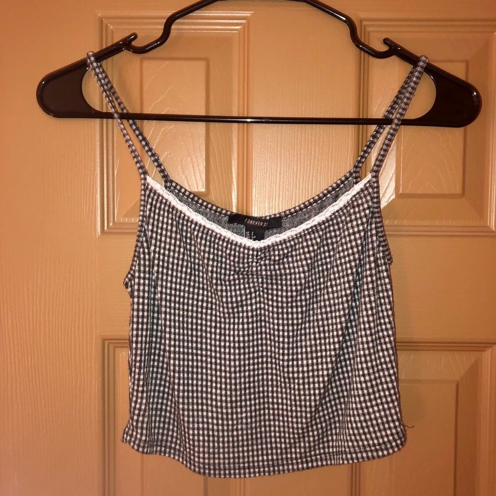 Checkered crop tank